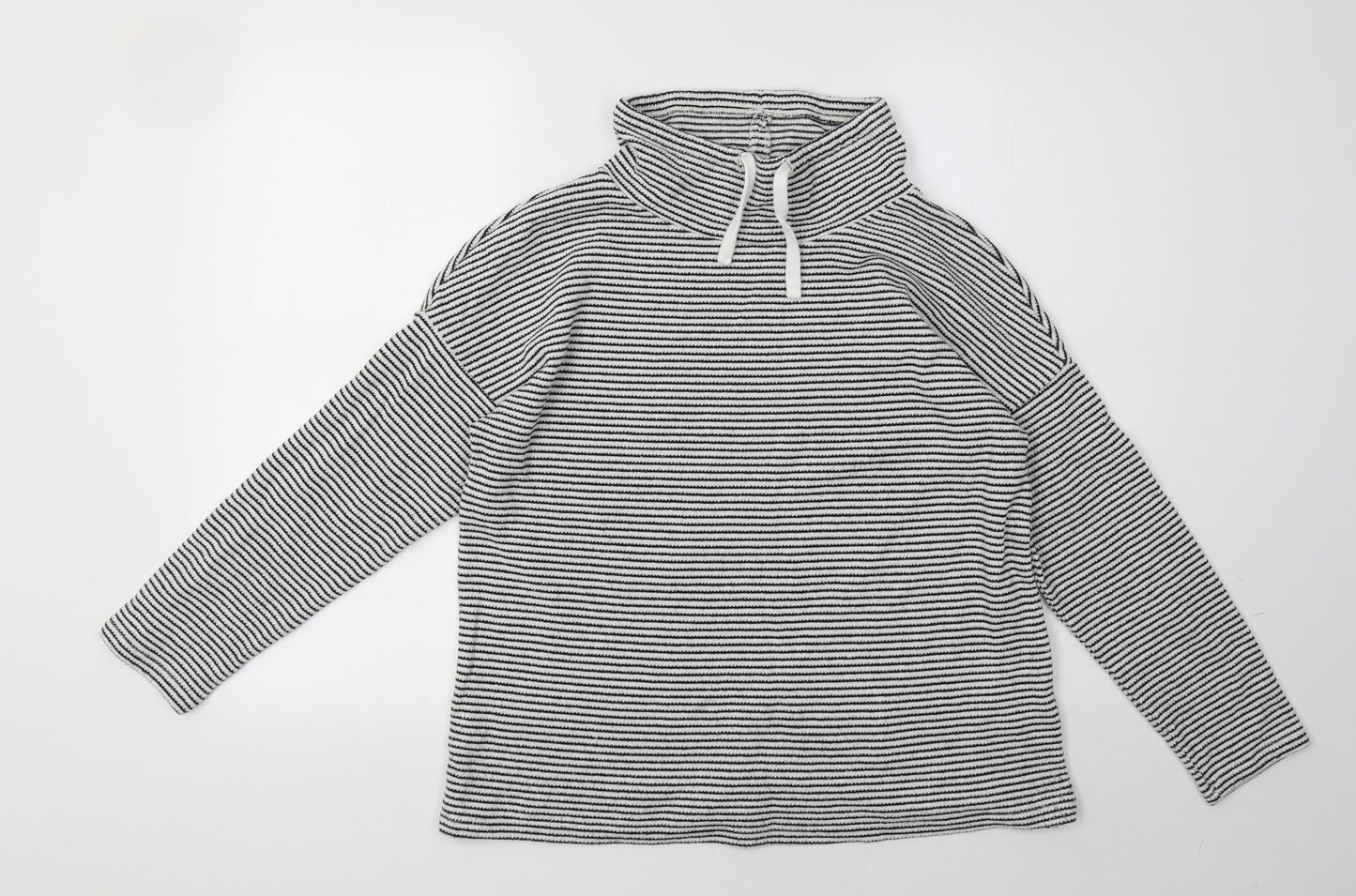 Bonmarché Womens White Striped  Pullover Sweatshirt Size 12