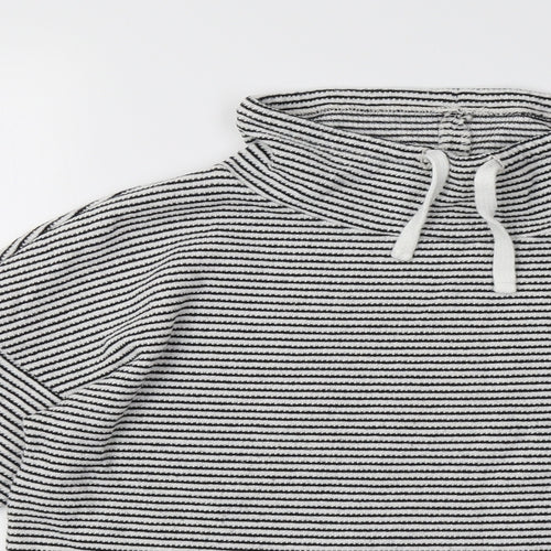 Bonmarché Womens White Striped  Pullover Sweatshirt Size 12