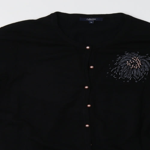 Debenhams Womens Black   Pullover Sweatshirt Size 16