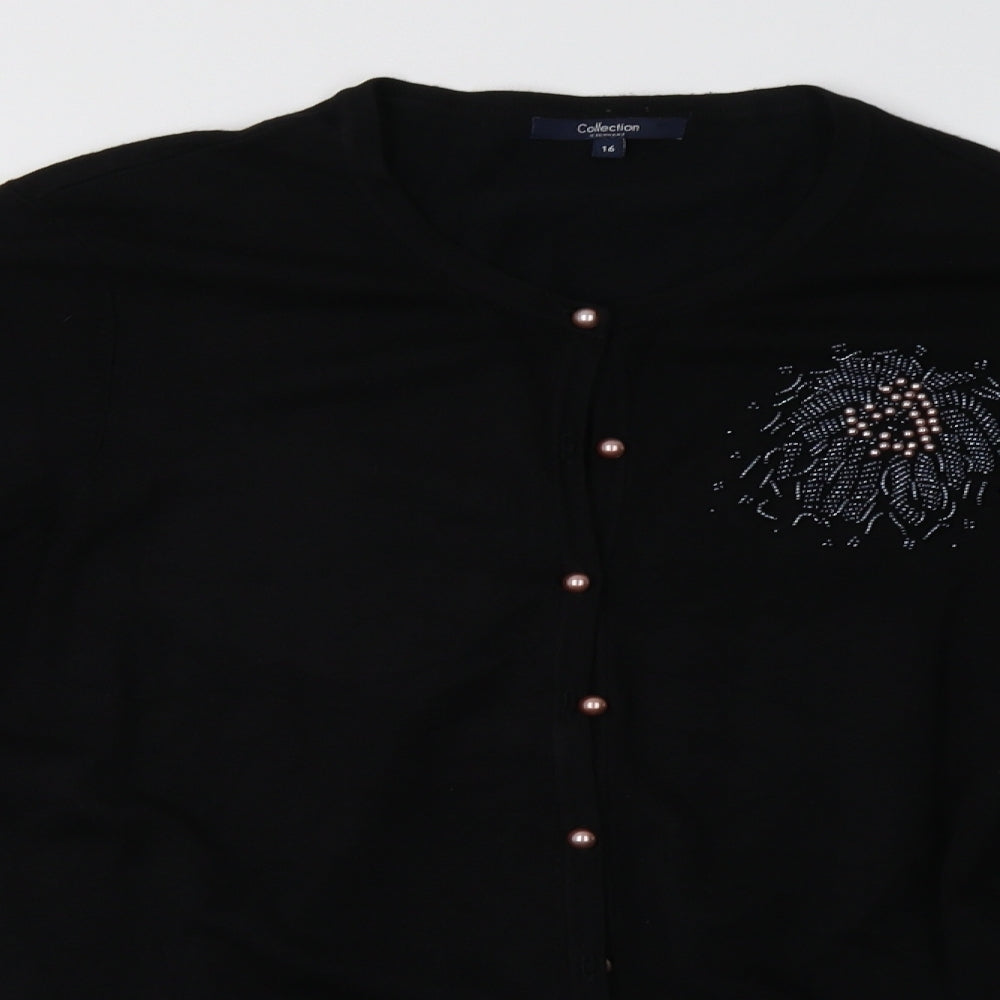 Debenhams Womens Black   Pullover Sweatshirt Size 16