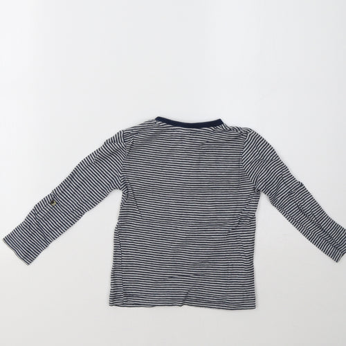 Sainsburys Boys Blue Striped  Pullover Jumper Size 24 Months