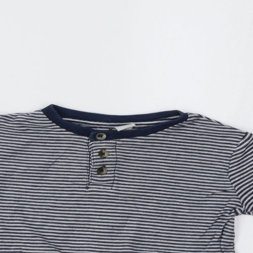 Sainsburys Boys Blue Striped  Pullover Jumper Size 24 Months