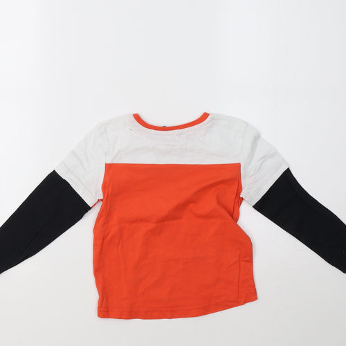 George Boys Orange Striped  Pullover Sweatshirt Size 2 Years