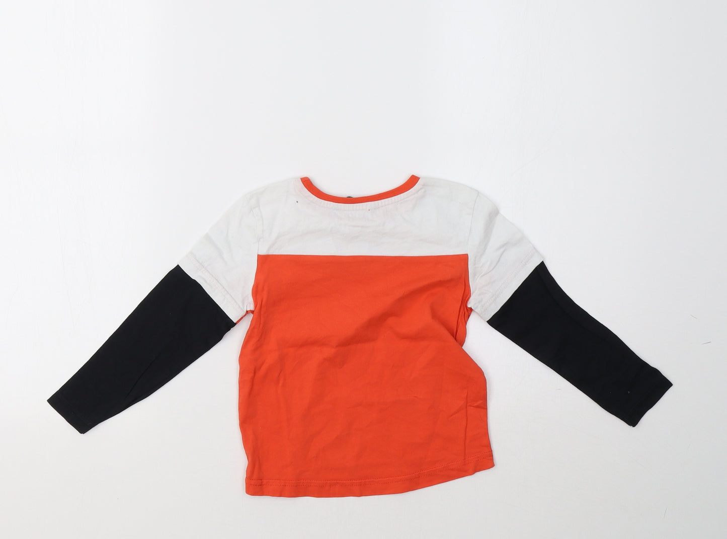 George Boys Orange Striped  Pullover Sweatshirt Size 2 Years