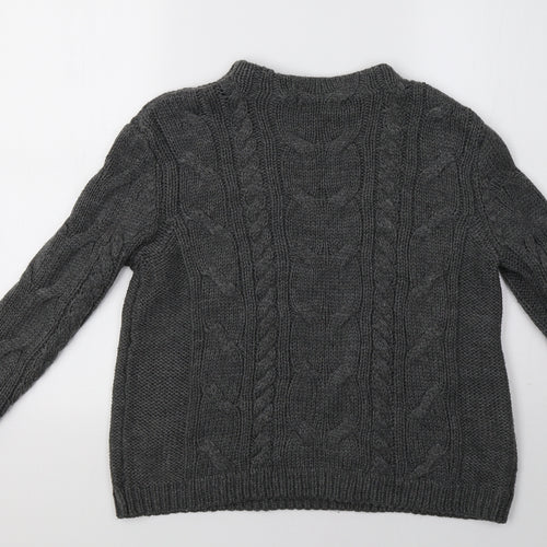 Mango Womens Grey  Knit Pullover Sweatshirt Size S