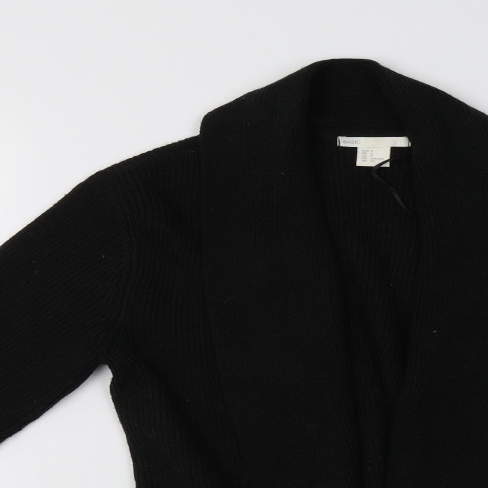 H&M Womens Black  Knit Cardigan Jumper Size S