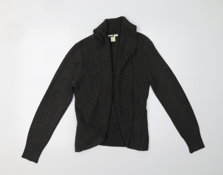 H&M Womens Grey  Knit Cardigan Jumper Size S