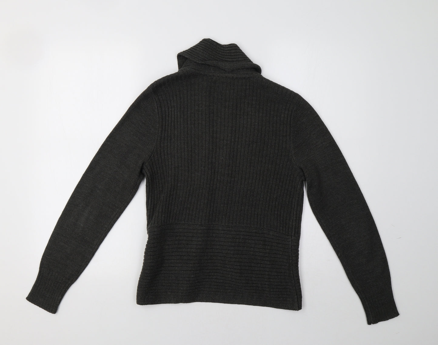 H&M Womens Grey  Knit Cardigan Jumper Size S