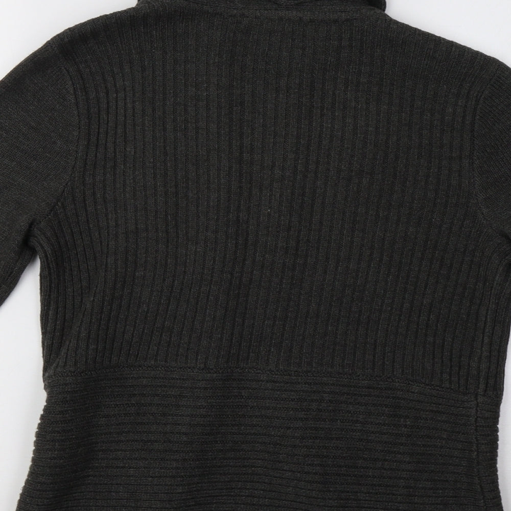 H&M Womens Grey  Knit Cardigan Jumper Size S