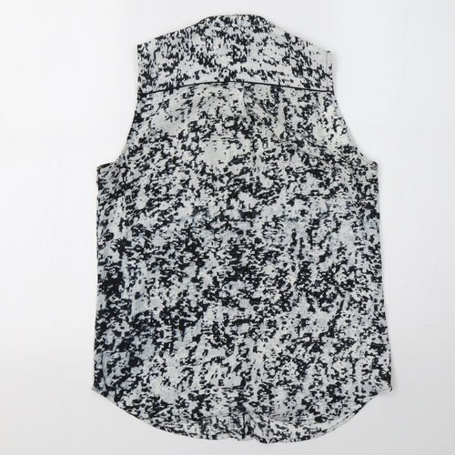 H&M Womens Grey   Basic Button-Up Size 6