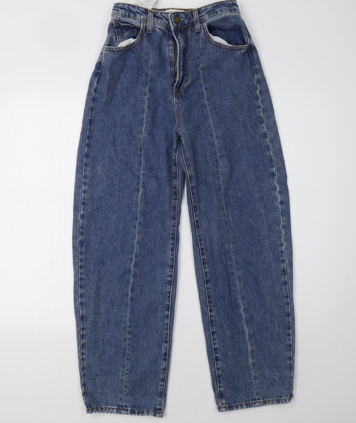 Stradivarius Womens Blue  Denim Straight Jeans Size 6 L29 in