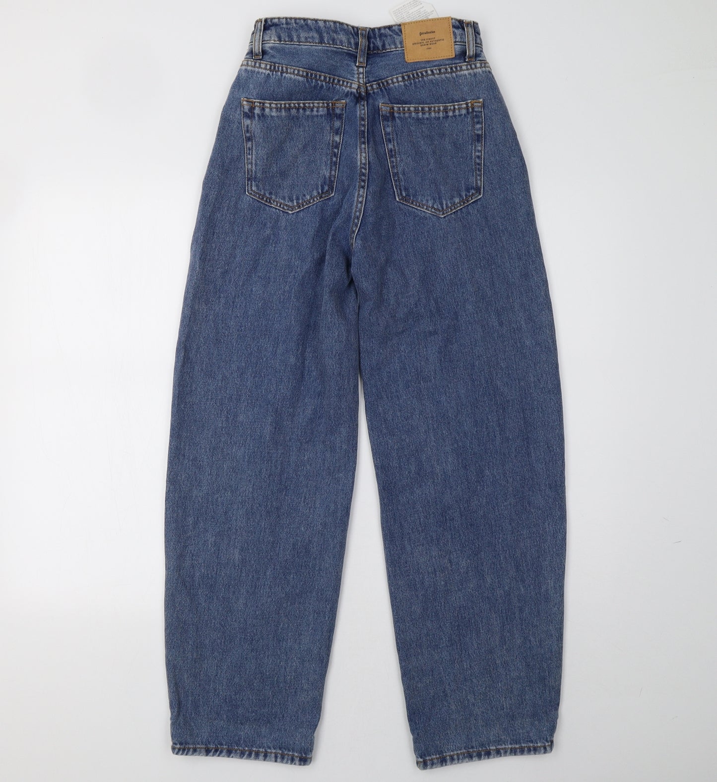 Stradivarius Womens Blue  Denim Straight Jeans Size 6 L29 in