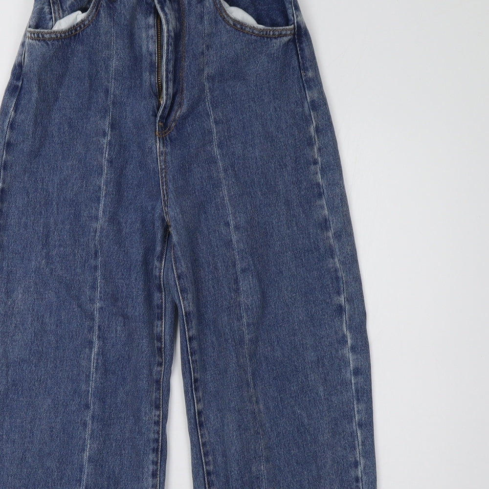 Stradivarius Womens Blue  Denim Straight Jeans Size 6 L29 in