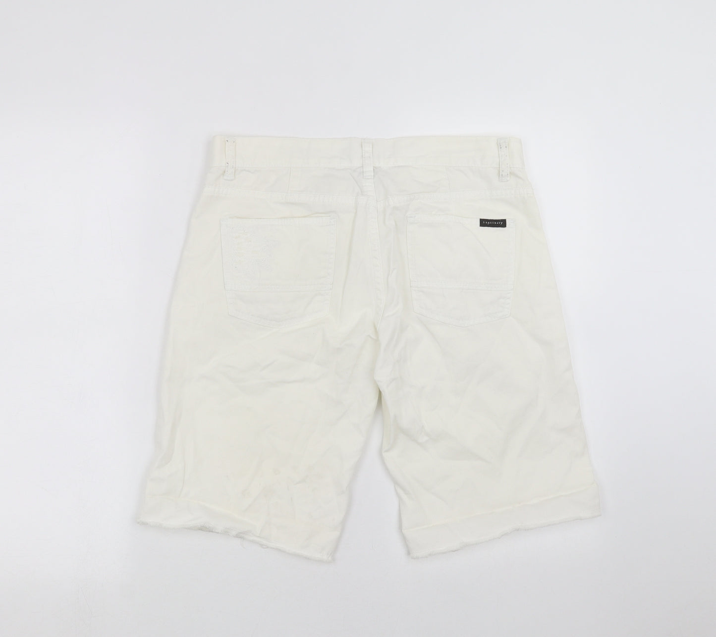 Sanctuary Womens Ivory  Denim Cut-Off Shorts Size 31 in - distressed