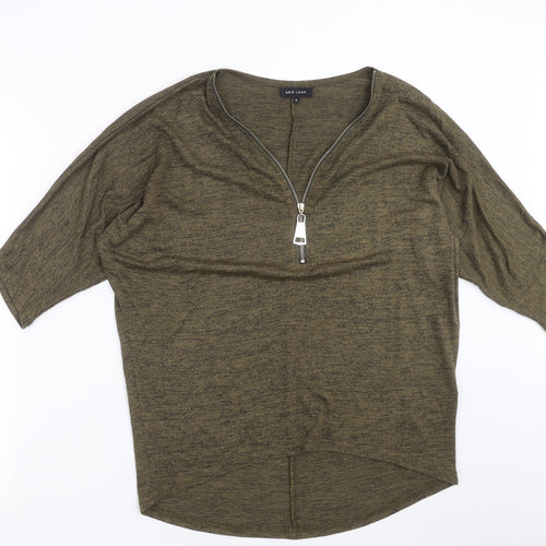New Look Womens Green  Knit Pullover Jumper Size S