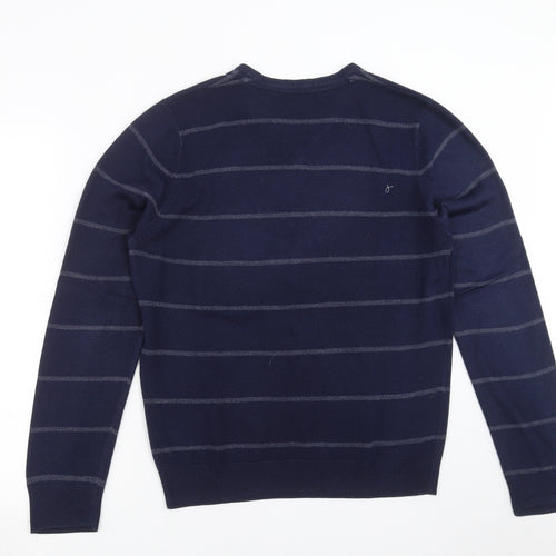 Burton Mens Blue Striped Knit Pullover Jumper Size M