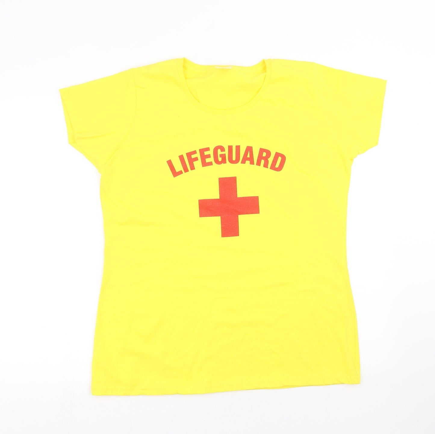 Fruit of the Loom Womens Yellow   Basic T-Shirt Size XL  - lifeguard