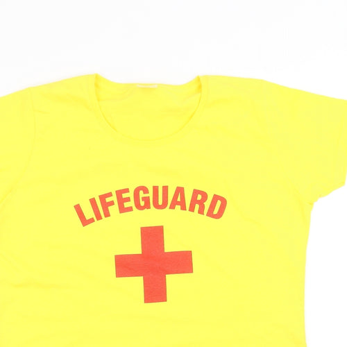 Fruit of the Loom Womens Yellow   Basic T-Shirt Size XL  - lifeguard