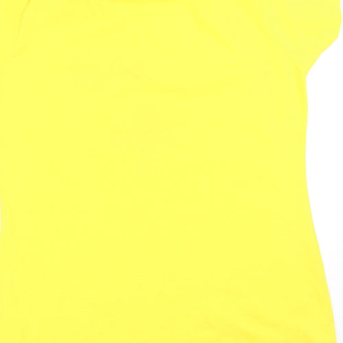 Fruit of the Loom Womens Yellow   Basic T-Shirt Size XL  - lifeguard