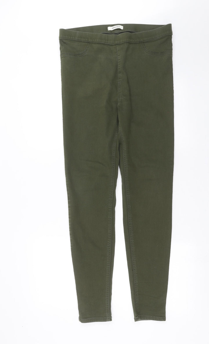 Preworn Womens Green Denim Jegging Jeans Size 34 in L30 in