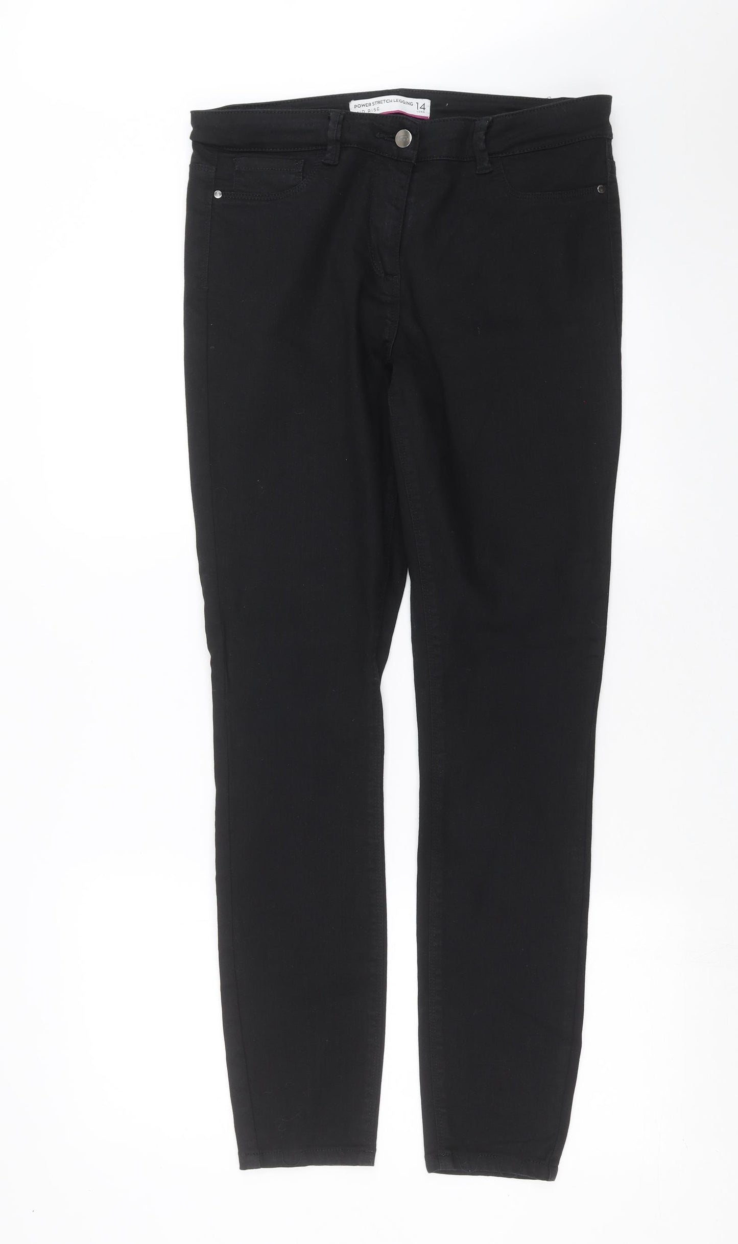 Preworn Womens Black  Denim Skinny Jeans Size 14 L29 in