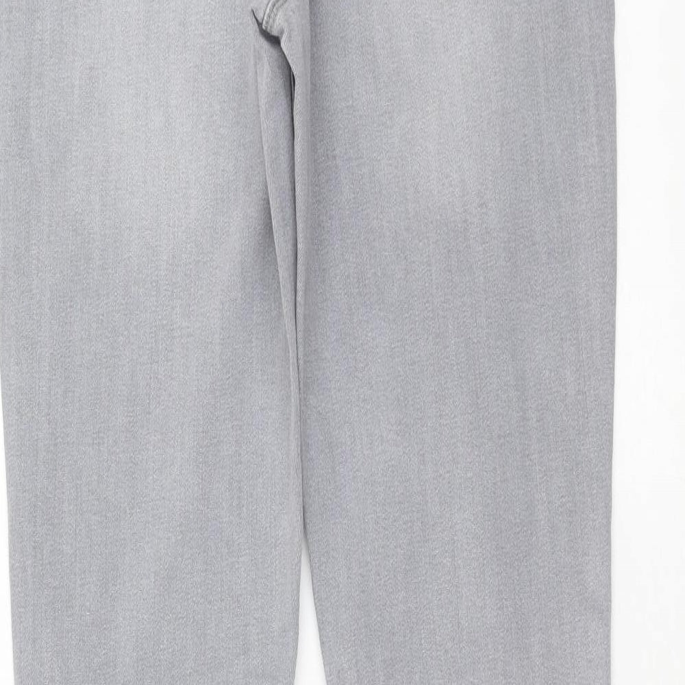 Preworn Womens Grey  Denim Skinny Jeans Size 14 L29 in