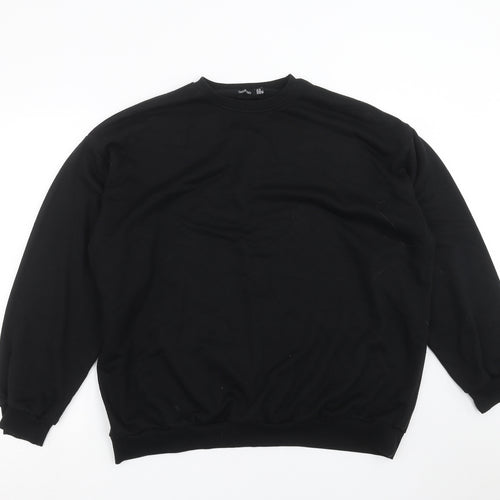 Boohoo Womens Black   Pullover Sweatshirt Size 14