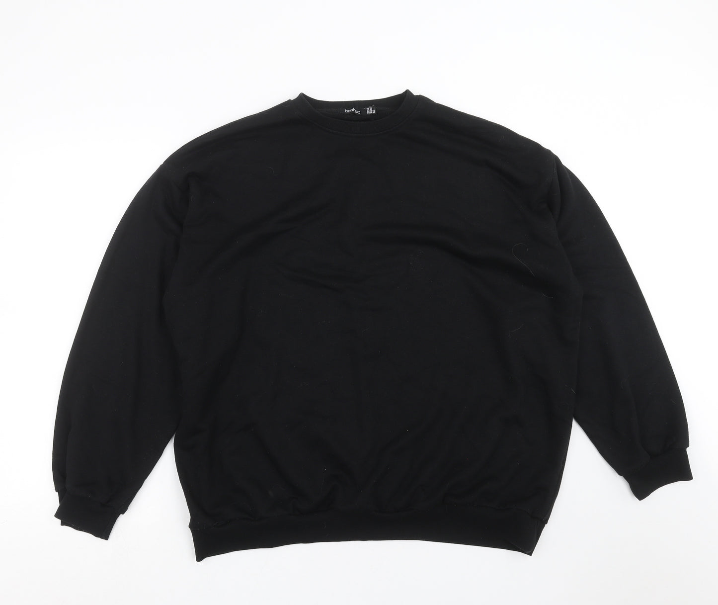 Boohoo Womens Black   Pullover Sweatshirt Size 14
