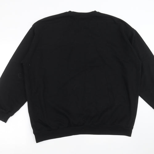 Boohoo Womens Black   Pullover Sweatshirt Size 14