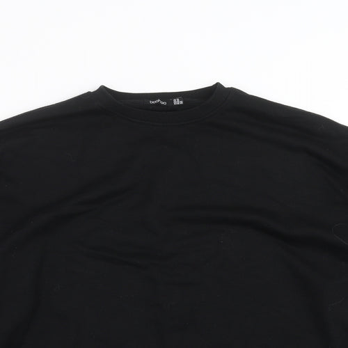 Boohoo Womens Black   Pullover Sweatshirt Size 14