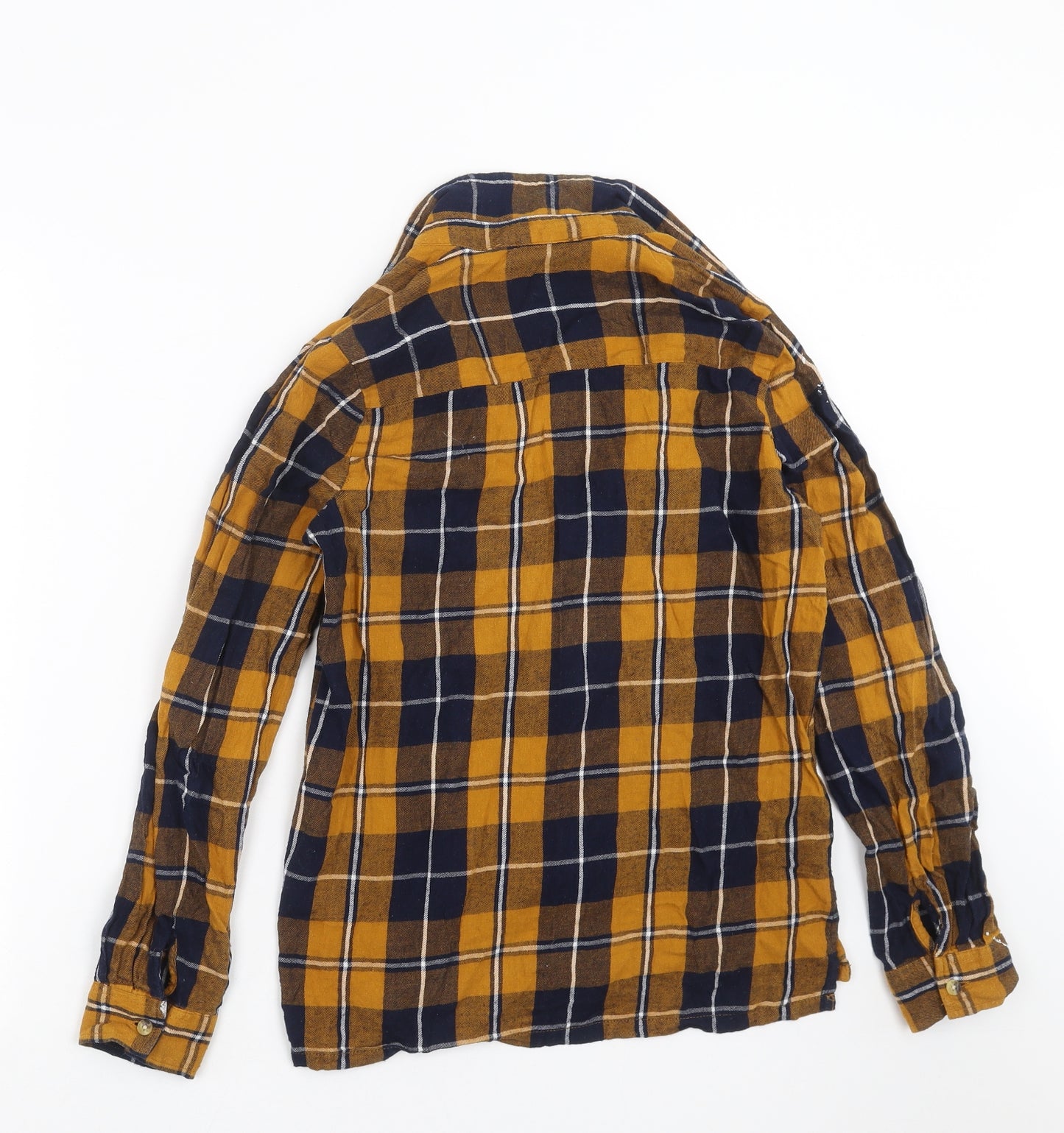 Primark Womens Blue Check  Basic Button-Up Size 8