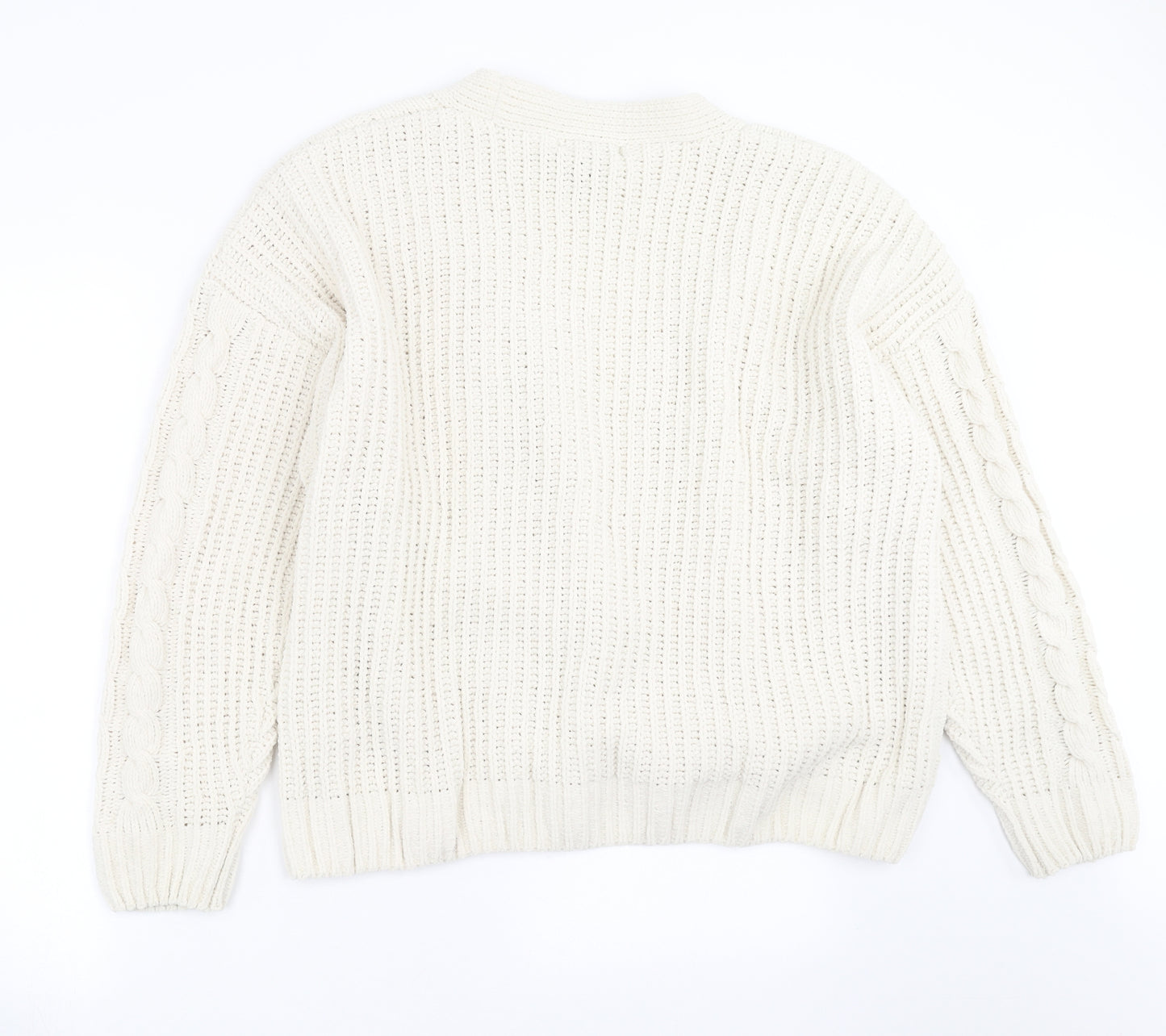 Primark Womens Ivory  Knit Cardigan Jumper Size XL