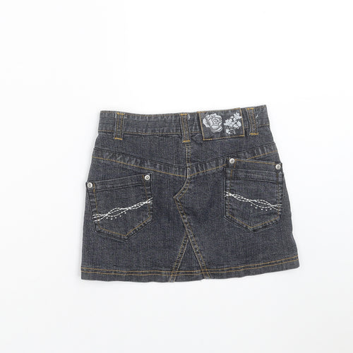 Marks and Spencer Girls Blue  Denim Mini Skirt Size 8 Years