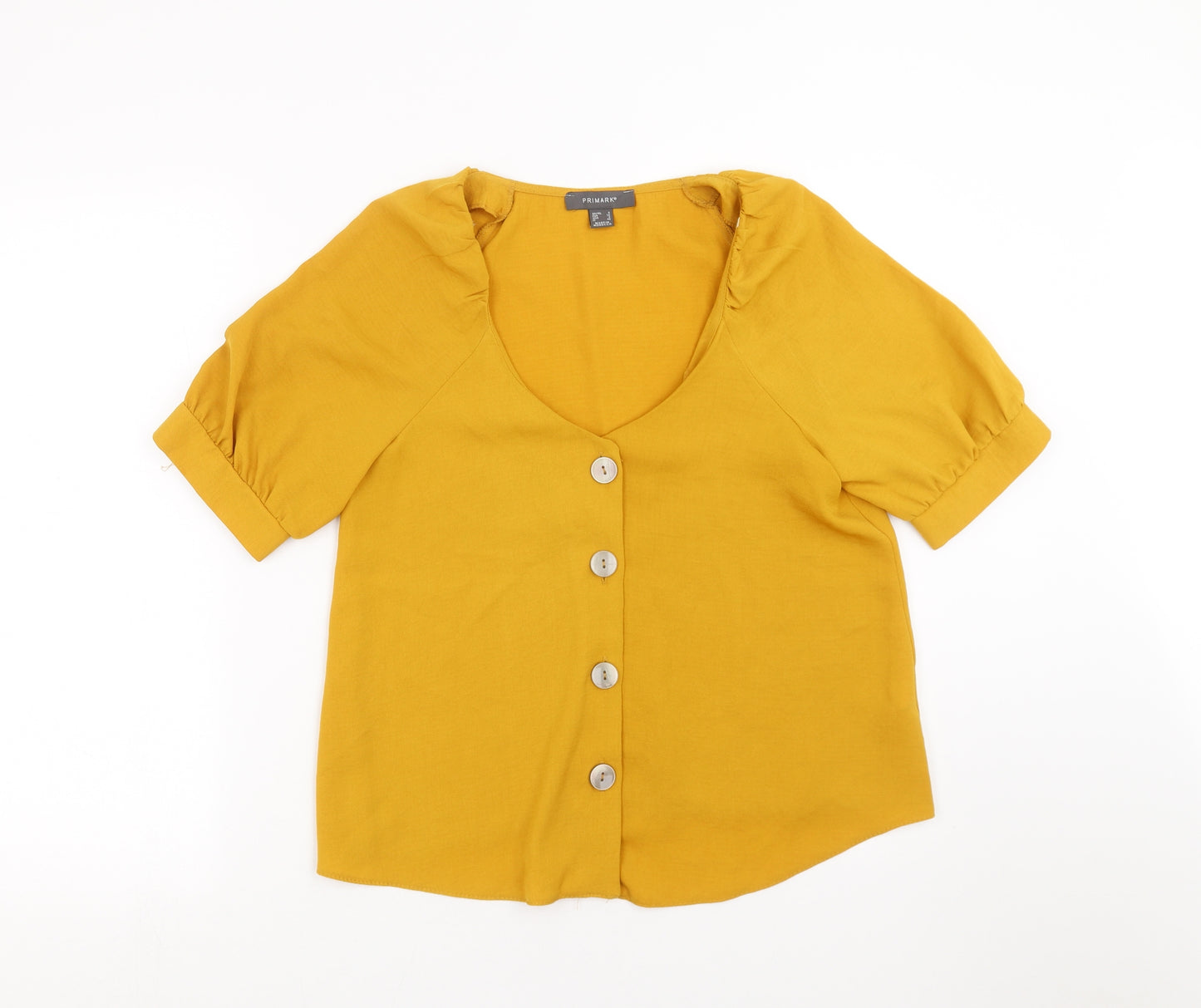 Primark Womens Yellow   Basic Blouse Size 8