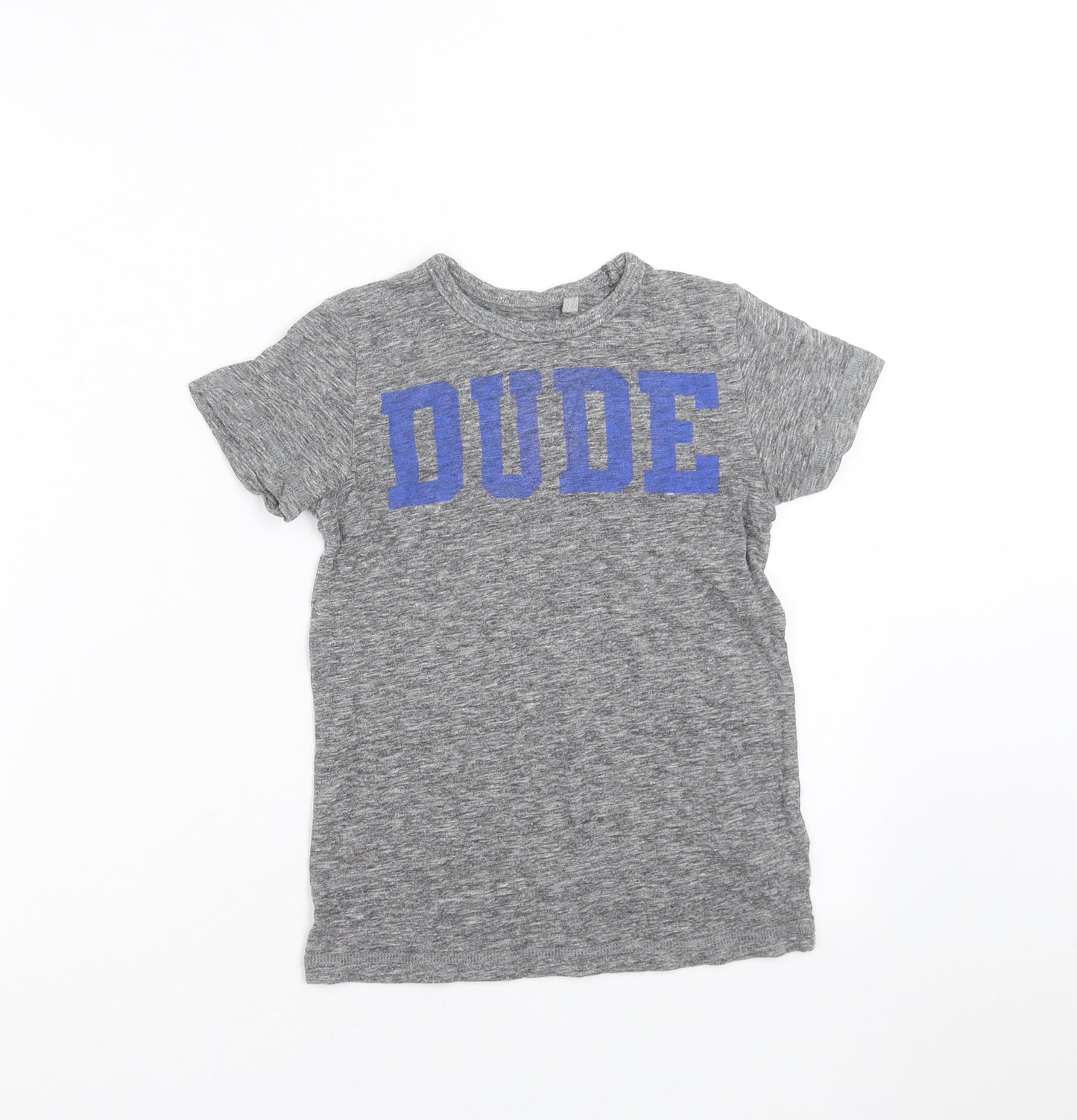 NEXT Boys Grey   Basic T-Shirt Size 4-5 Years  - dude