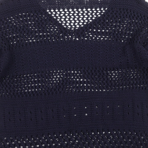F&F Womens Blue Geometric Knit Pullover Jumper Size 8