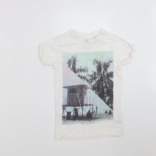 NEXT Boys White   Basic T-Shirt Size 4 Years  - Summer of Surf