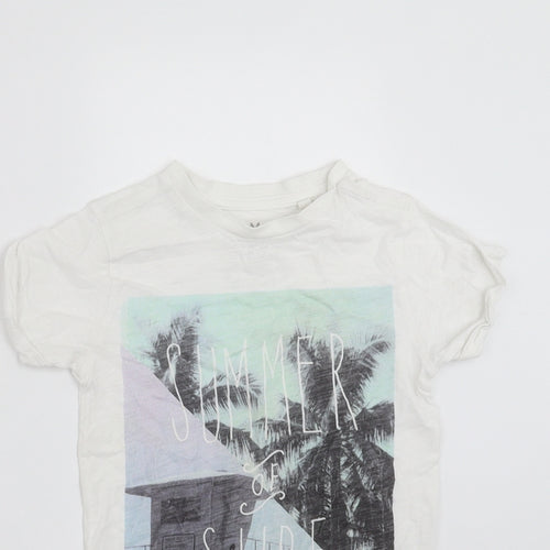 NEXT Boys White   Basic T-Shirt Size 4 Years  - Summer of Surf