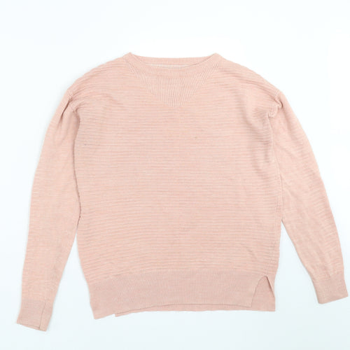 NEXT Womens Pink Striped Knit Pullover Jumper Size 8