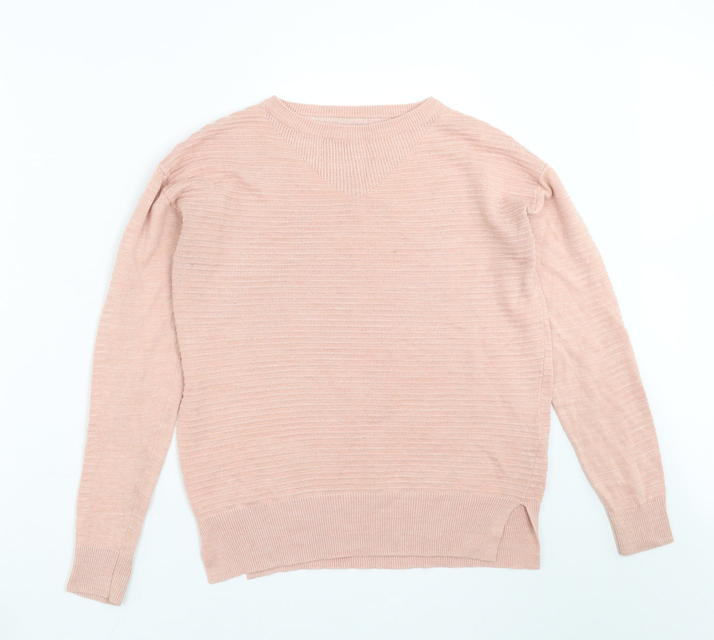 NEXT Womens Pink Striped Knit Pullover Jumper Size 8