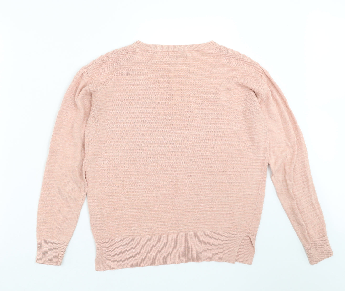NEXT Womens Pink Striped Knit Pullover Jumper Size 8