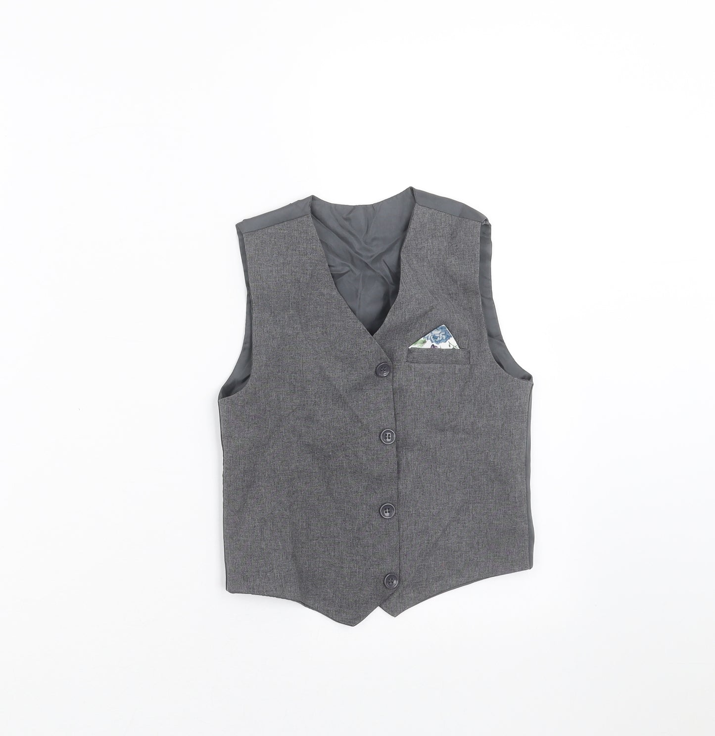 best of british Boys Grey   Jacket Waistcoat Size 4-5 Years