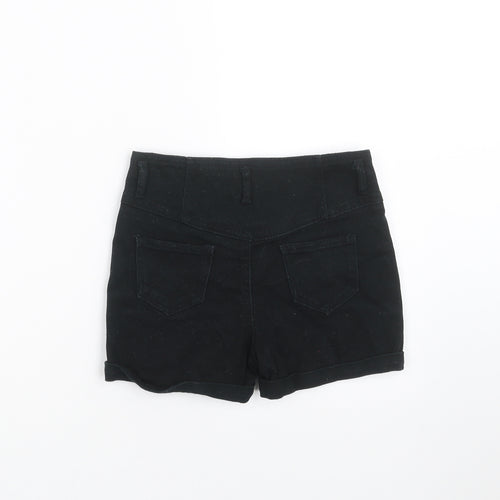 Primark Girls Black  Denim Hot Pants Shorts Size 8-9 Years