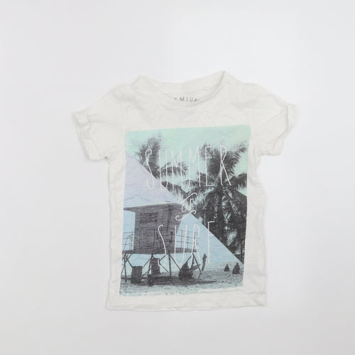 NEXT Boys White   Basic T-Shirt Size 3 Years  - Summer of Surf