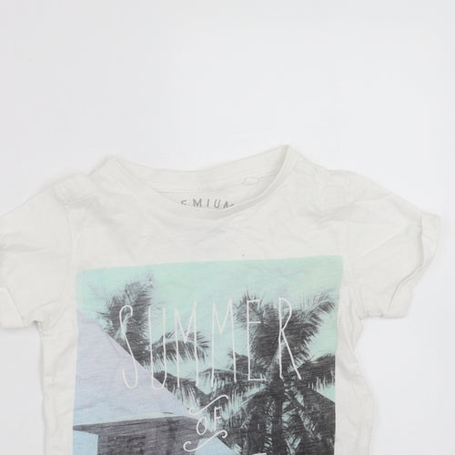 NEXT Boys White   Basic T-Shirt Size 3 Years  - Summer of Surf