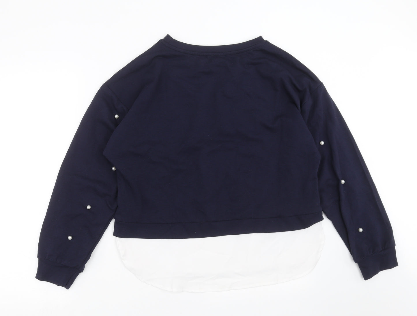 SheIn Womens Blue   Pullover Sweatshirt Size L  - beaded