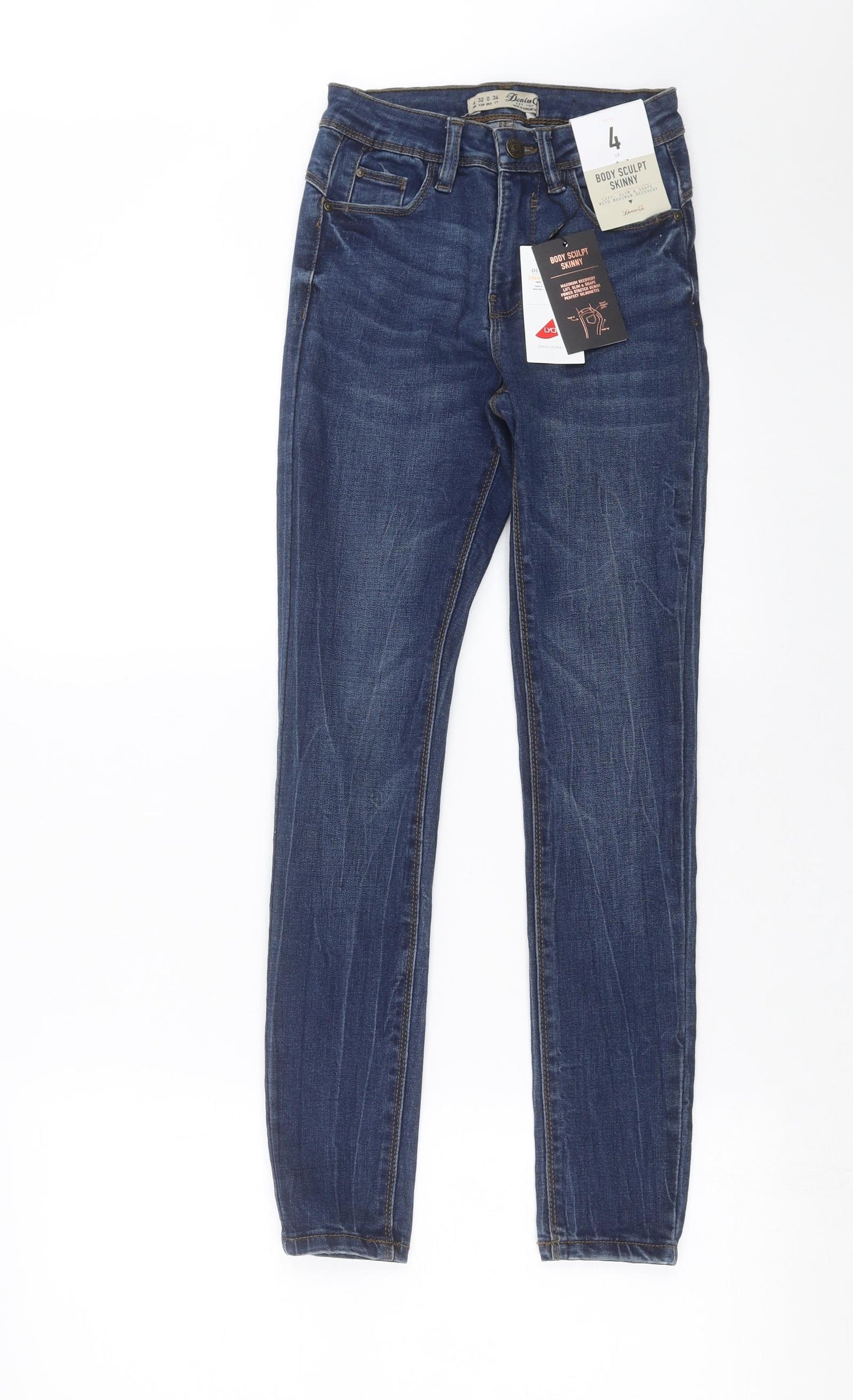 Primark Womens Blue  Denim Skinny Jeans Size 4 L27 in