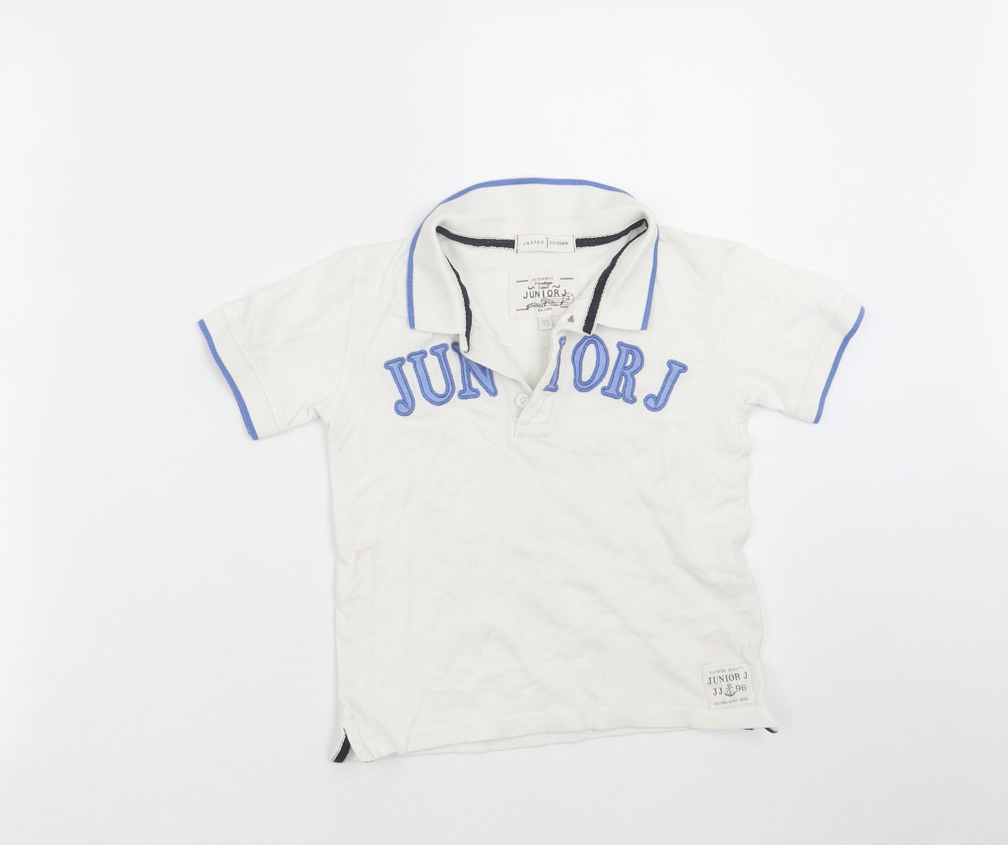 Jasper Conran Boys White   Basic Polo Size 3-4 Years