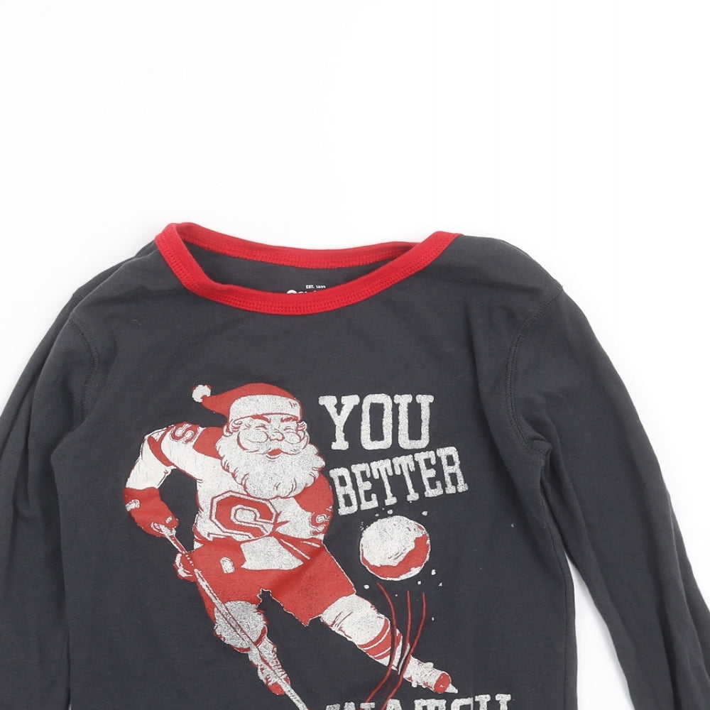 Oshkosh Boys Grey Solid   Pyjama Top Size 10 Years  - christmas