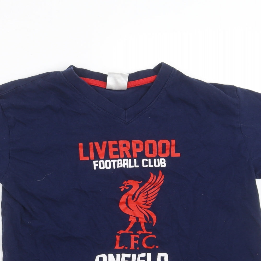 Liverpool FC Boys Blue   Basic T-Shirt Size 12-13 Years  - LFC